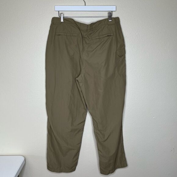 LL Bean Khaki Tan Hiking Pants Cargo Utility Side Elastic Women Size Large Reg - Picture 6 of 14